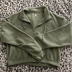 Me To We Sea Foam Green 3/4 Zip Fleece